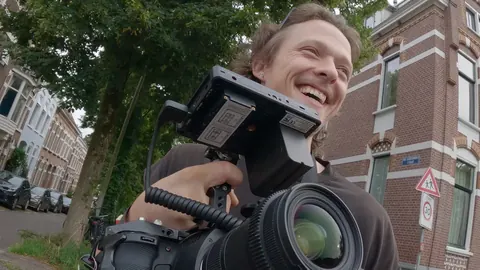 Cameraman filmt campagne op locatie